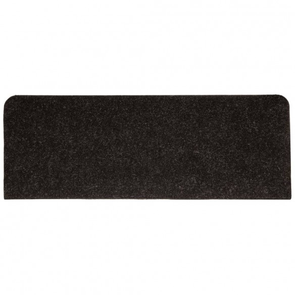 Tapis d'escalier auto-adhésifs 15 pcs 65x24,5x3,5 cm Anthracite