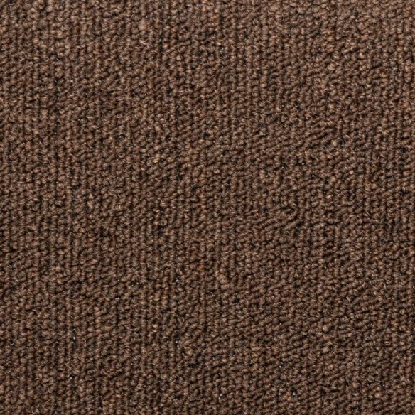 Tapis d'escalier 15 pcs 65x21x4 cm Marron