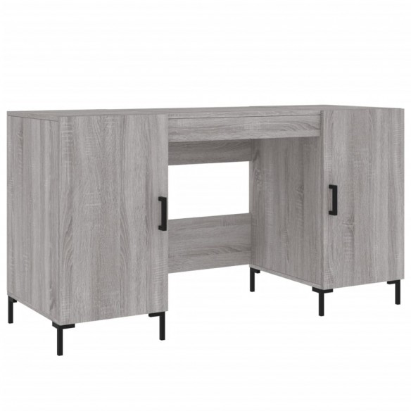 Bureau sonoma gris 140x50x75 cm bois d'ingénierie