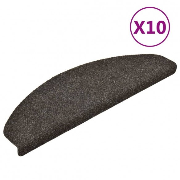 Tapis d'escalier autocollants 10 pcs anthracite 65x21x4 cm