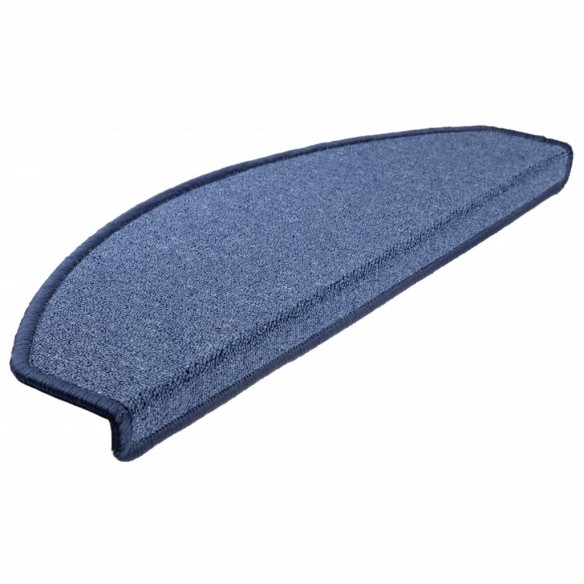 Tapis d'escalier 15 pcs Bleu 65x24x4 cm