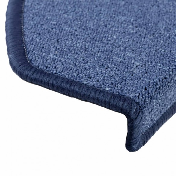 Tapis d'escalier 15 pcs Bleu 65x24x4 cm