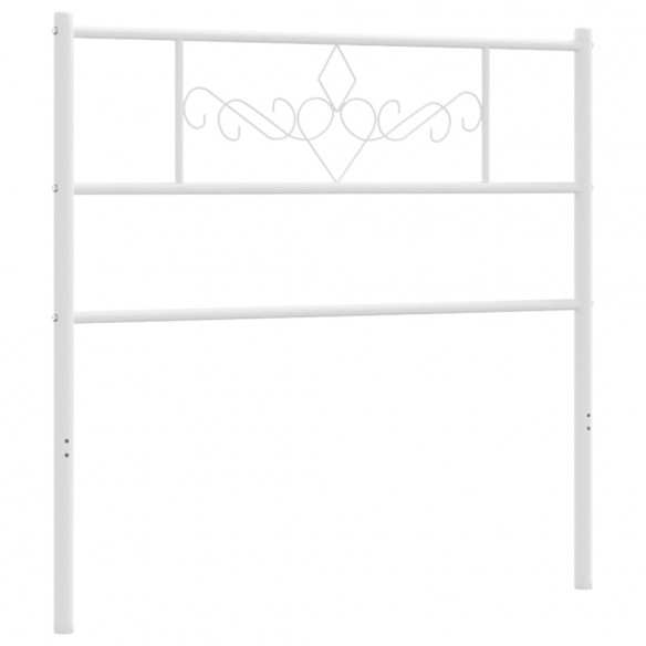 Tête de lit métal blanc 90 cm