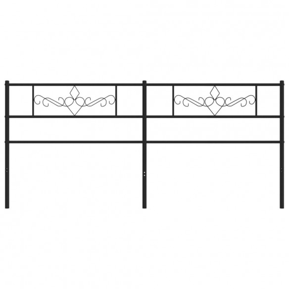 Tête de lit métal noir 193 cm