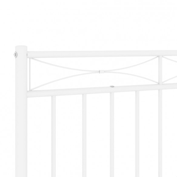 Tête de lit métal blanc 200 cm