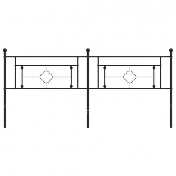 Tête de lit métal noir 200 cm