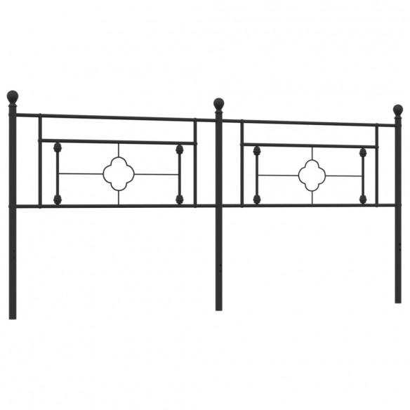 Tête de lit métal noir 200 cm