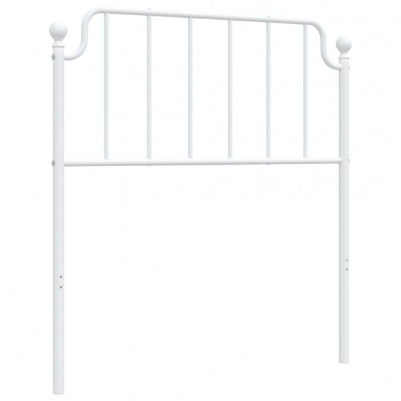 Tête de lit métal blanc 90 cm