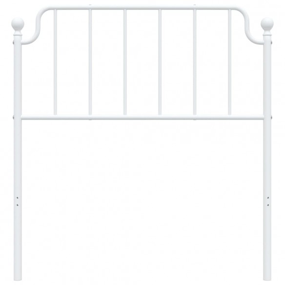 Tête de lit métal blanc 90 cm