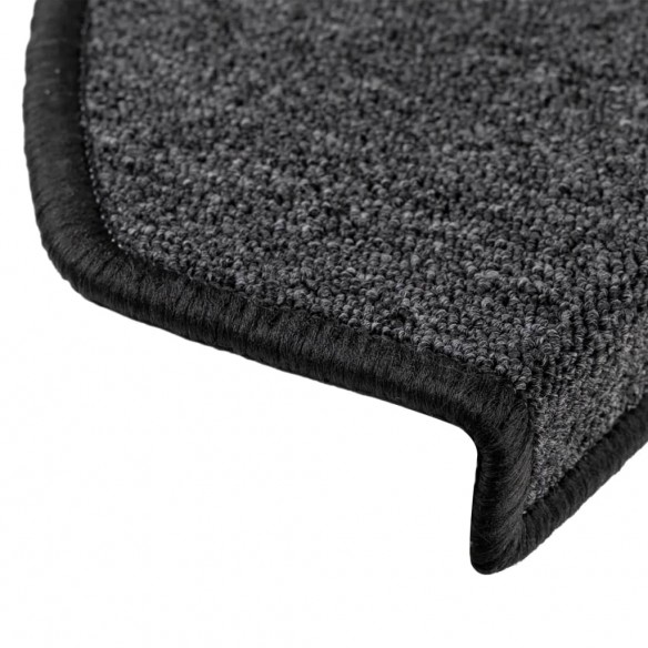 Tapis d'escalier 15 pcs Anthracite 65x24x4 cm