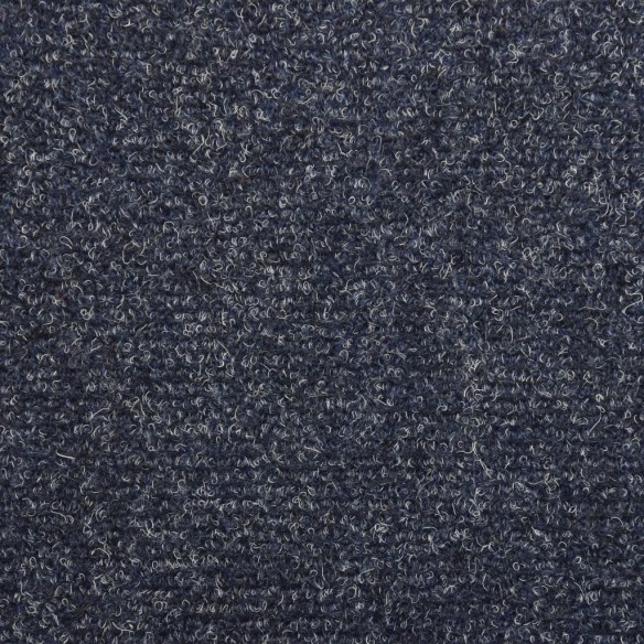 Tapis d'escalier 15 pcs Tissu aiguilleté 65x21x4 cm Bleu