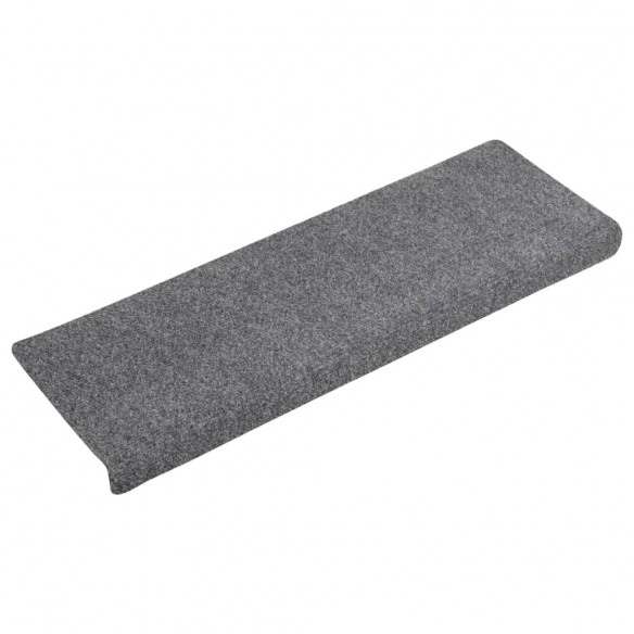 Tapis de marches d'escalier 5 pcs Gris 65x21x4 cm Aiguilleté