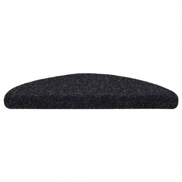 Tapis autoadhésifs de marches 10 pcs Noir 56x17x3 cm Aiguilleté