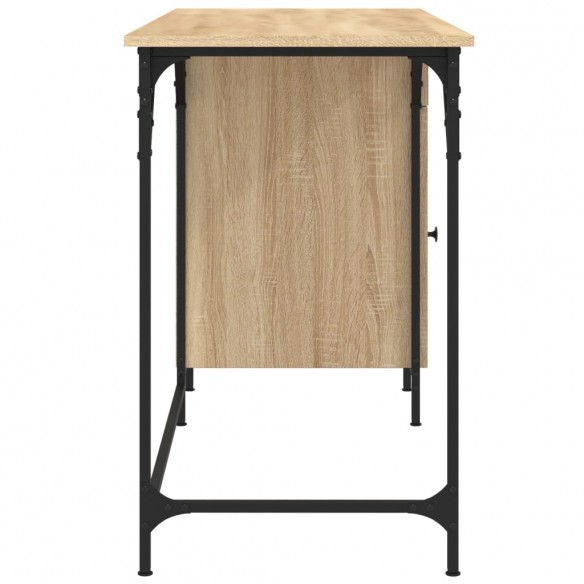 Bureau d'ordinateur chêne sonoma 131x48x75 cm bois d’ingénierie