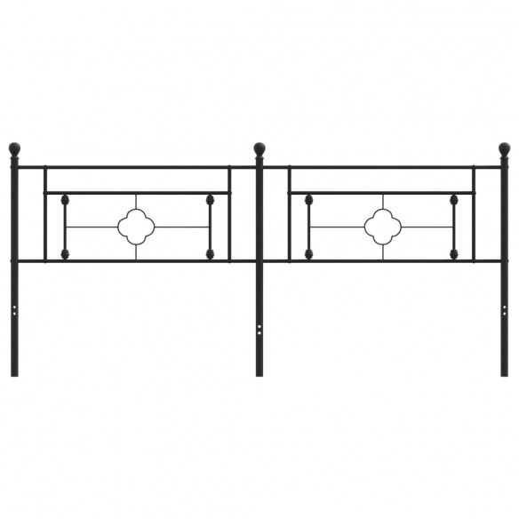 Tête de lit métal noir 193 cm