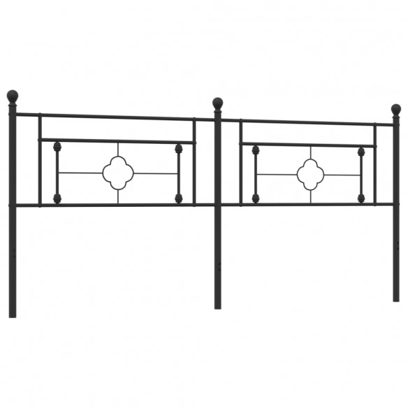 Tête de lit métal noir 193 cm