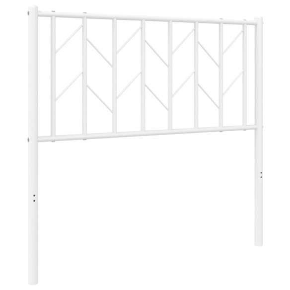 Tête de lit métal blanc 90 cm