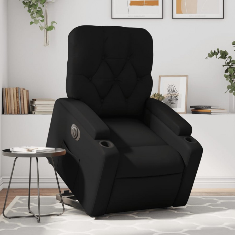 Fauteuil inclinable électrique noir similicuir