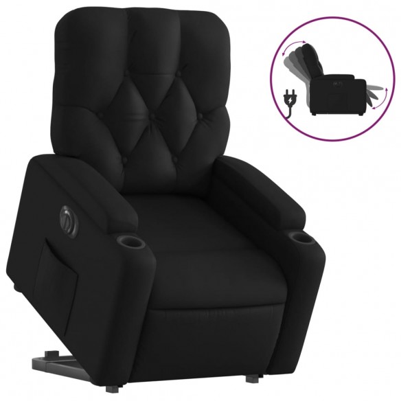 Fauteuil inclinable électrique noir similicuir