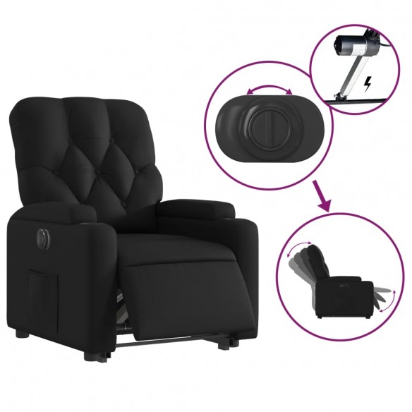 Fauteuil inclinable électrique noir similicuir