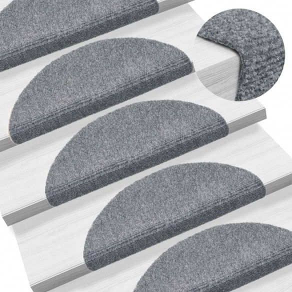 Tapis autoadhésifs de marches 10 pcs Gris clair 56x17x3 cm