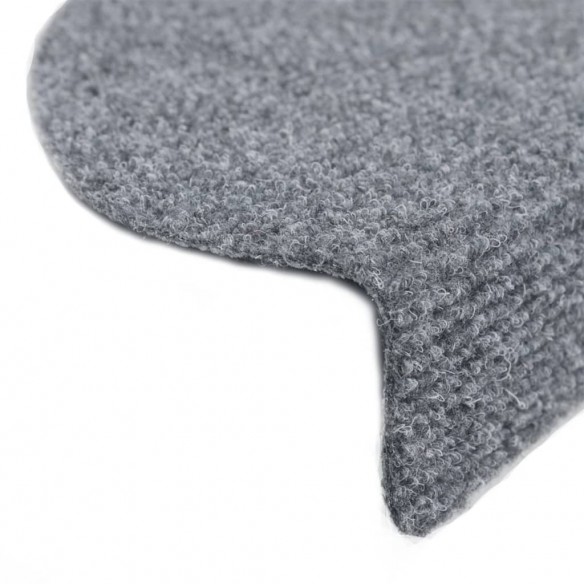 Tapis autoadhésifs de marches 10 pcs Gris clair 56x17x3 cm