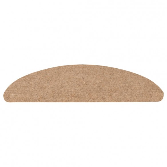 Tapis d'escalier auto-adhésifs 10 pcs beige 56x17x3 cm