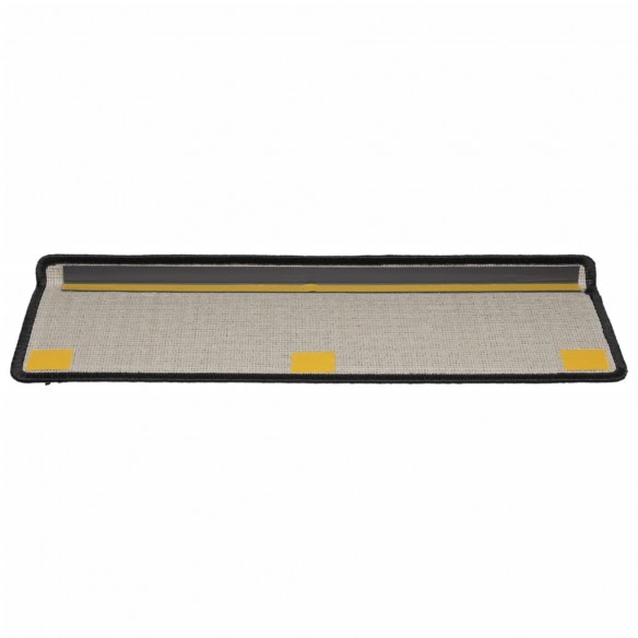 Tapis d'escalier 15 pcs 65x21x4 cm Noir