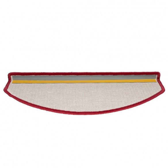 Tapis d'escalier 15 pcs Rouge bordeaux 65 x 24 x 4 cm