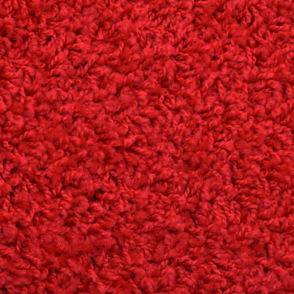 Tapis d'escalier 15 pcs rouge 65x21x4 cm