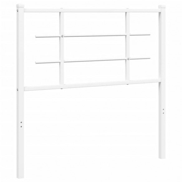 Tête de lit métal blanc 90 cm