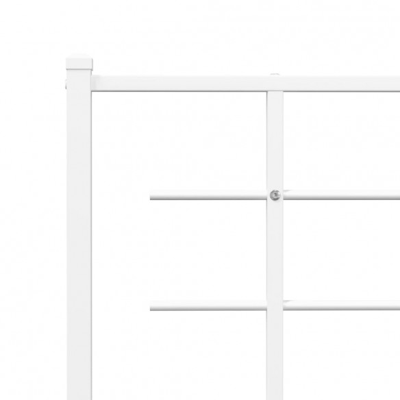 Tête de lit métal blanc 150 cm