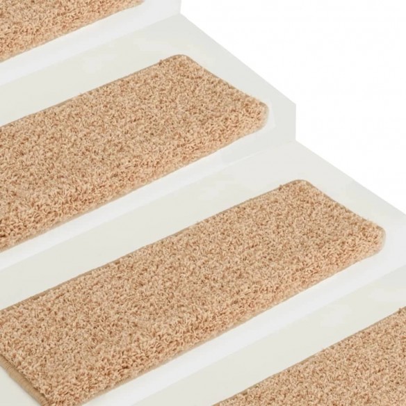 Tapis d'escalier 15 pcs Doré 65x21x4cm