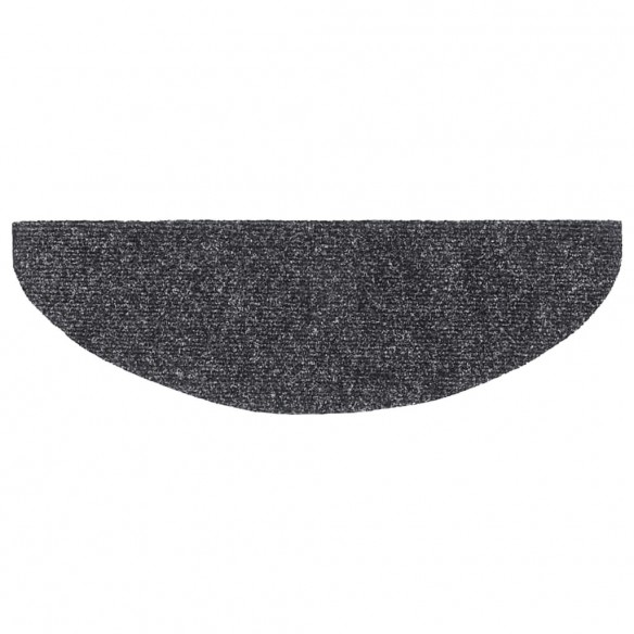 Tapis autoadhésifs de marches 10 pcs Gris foncé 65x21x4 cm