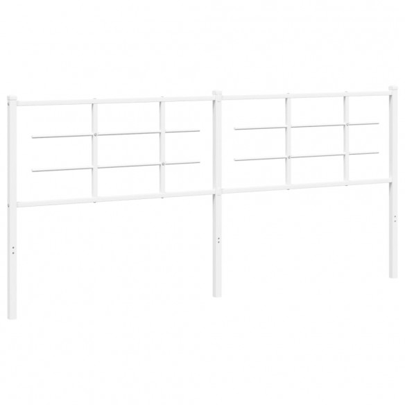 Tête de lit métal blanc 200 cm