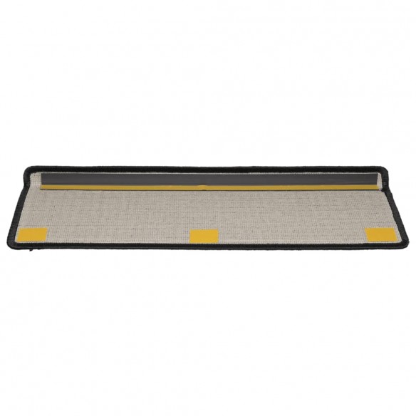 Tapis d'escalier 10 pcs 65x21x4 cm Noir