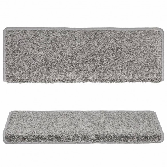 Tapis d'escalier 10 pcs 65x21x4 cm Gris