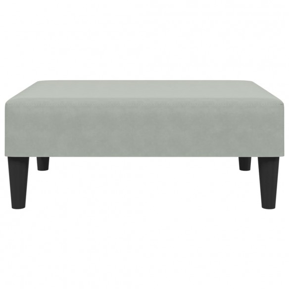 Repose-pied gris clair 77x55x31 cm velours