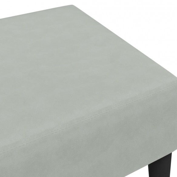 Repose-pied gris clair 77x55x31 cm velours