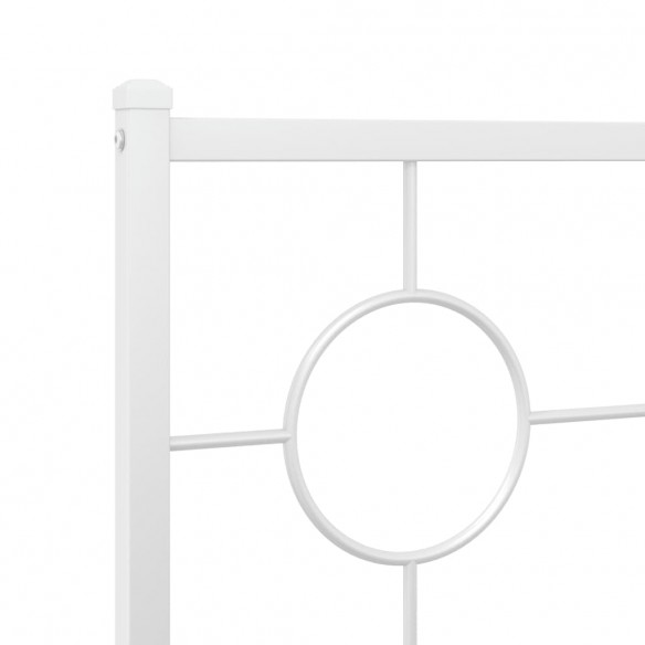 Tête de lit métal blanc 90 cm