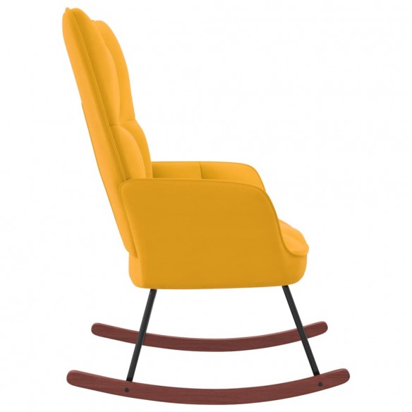 Chaise à bascule Jaune moutarde Velours