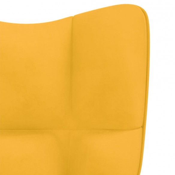 Chaise à bascule Jaune moutarde Velours