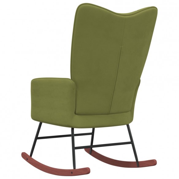 Chaise à bascule Vert clair Velours