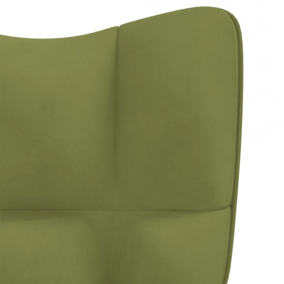 Chaise à bascule Vert clair Velours