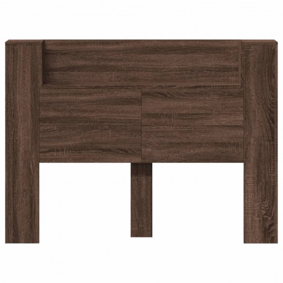 Armoire tête de lit avec LED chêne marron 140x16,5x103,5 cm