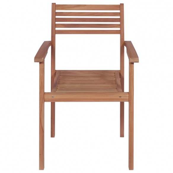 Chaises de jardin 2 pcs avec coussins rouge Bois de teck massif