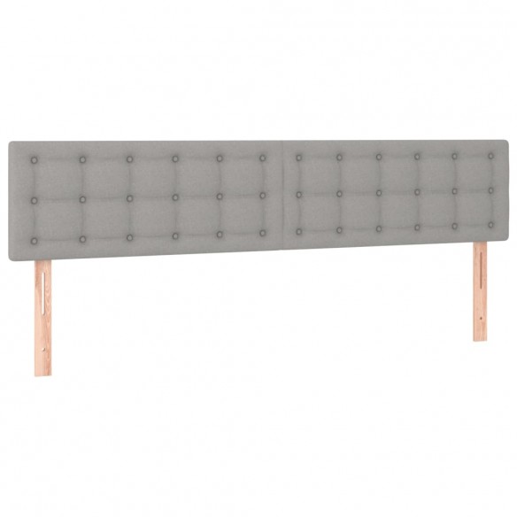 Tête de lit à LED Gris clair 160x5x78/88 cm Tissu