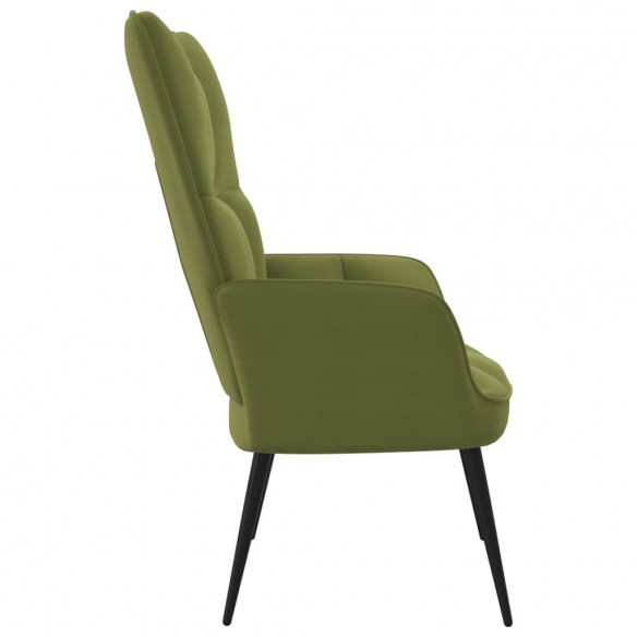 Chaise de relaxation Vert clair Velours